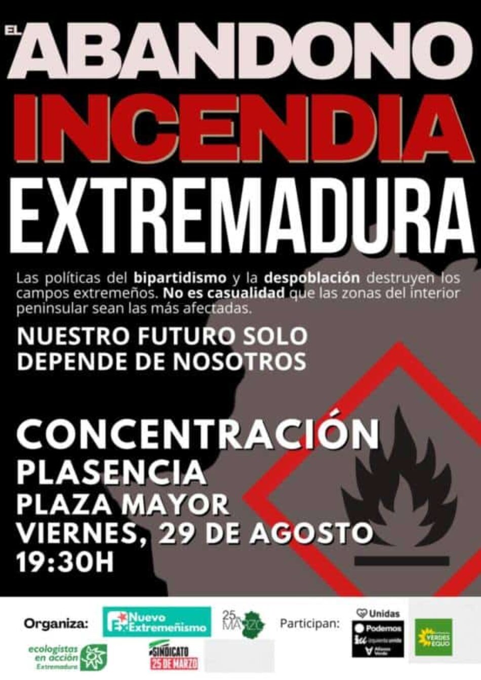 El abandono incendia Extremadura