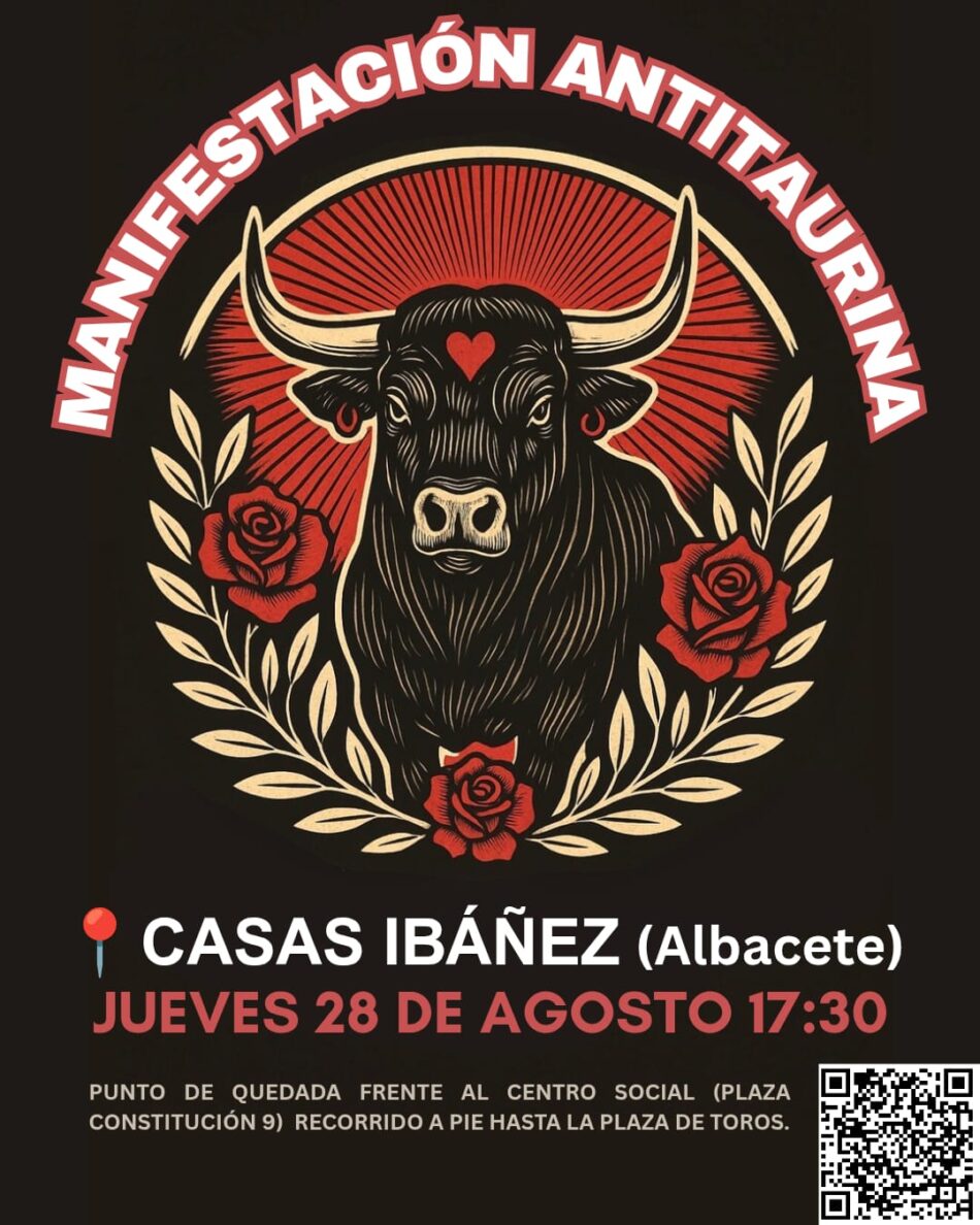 Convocan manifestación antitaurina en Casas Ibáñez (Albacete)