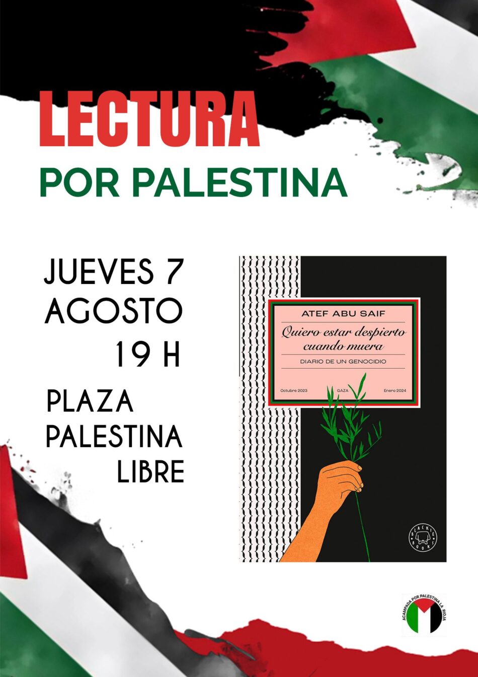 Concentración para lectura encadenada del libro «Quiero estar despierto cuando muera» de Atef Abu Saif