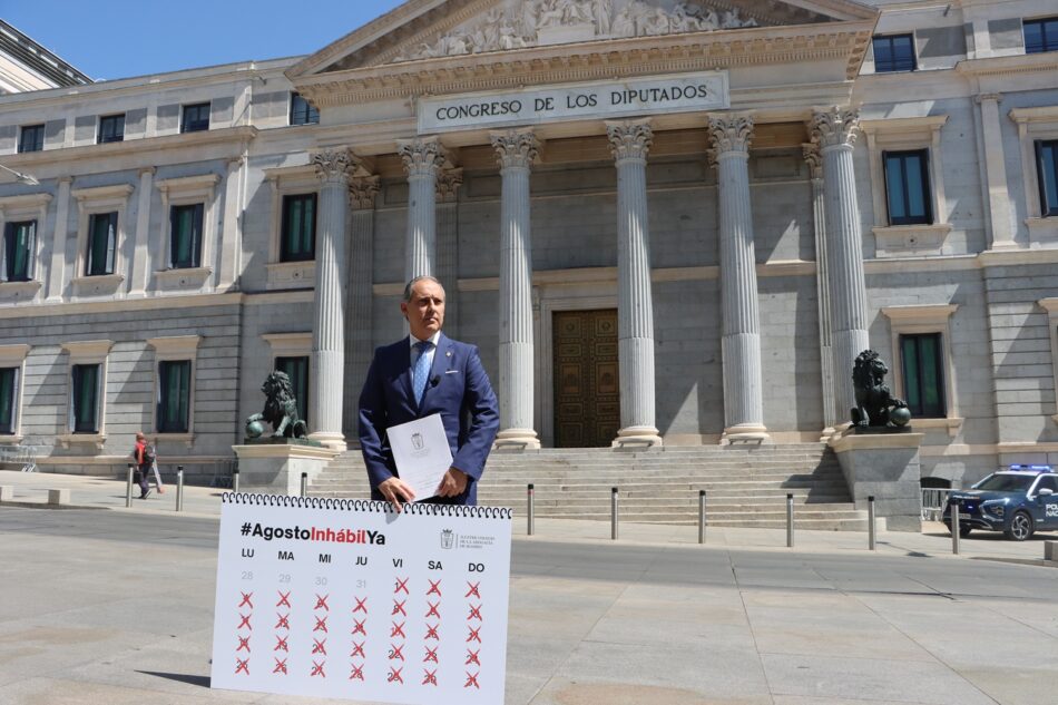 Ecologistas en Acción pide a los grupos parlamentarios del Congreso que se declare agosto como mes inhábil a efectos del cómputo de plazos administrativos