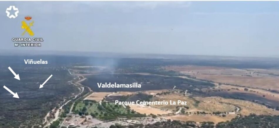 La Plataforma Ecologista Madrileña critica la ausencia de información sobre los daños causados por el incendio de Tres Cantos en el espacio protegido del monte de Viñuelas