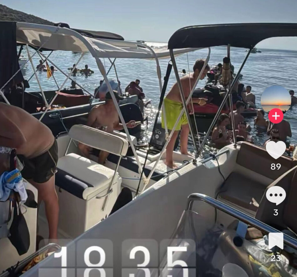 IU denuncia que se celebran fiestas ilegales en el Mar Menor sin que las autoridades hagan nada para impedirlas