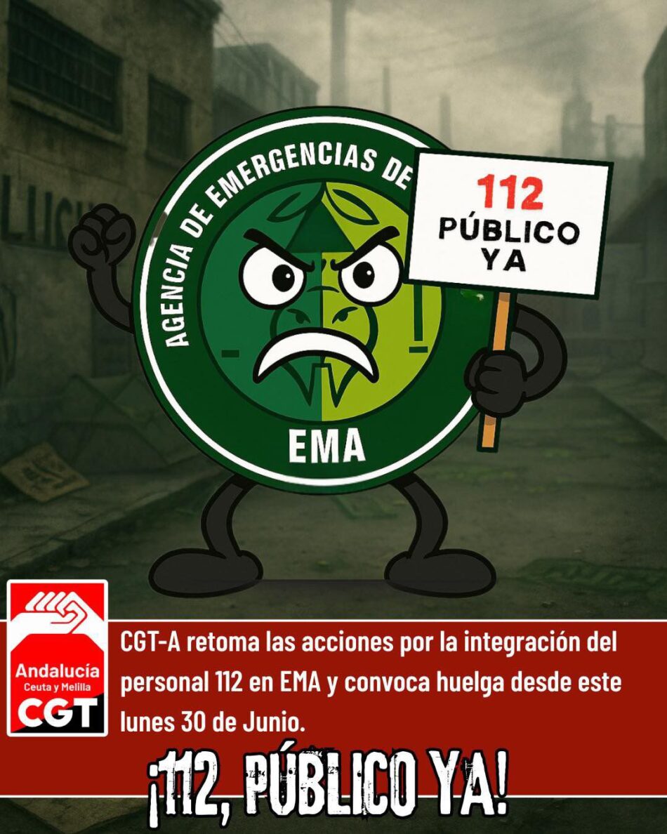 CGT Andalucía: «El 112 Andalucía no merece un consejero tan hipócrita y caradura»