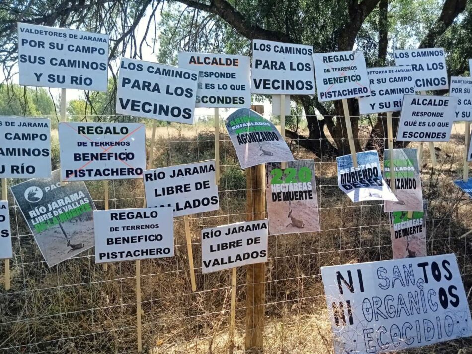 PACMA reclama a la Comunidad de Madrid y CHT personación en los expedientes sancionadores de la polémica pistachera de Valdetorres de Jarama