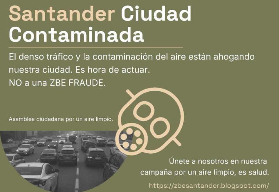 La “Asamblea ciudadana Santander saludable” rechaza el proyecto de Zona de Bajas Emisiones aprobado por el ayuntamiento