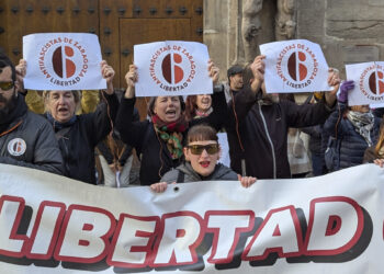 El PCE Aragón celebra el indulto parcial de los “6 de Zaragoza” pero exige su libertad total y la anulación de las multas
