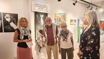 Inauguración exposición “ARTE ASTURIANO CONTRA EL GENOCIDIO PALESTINO” en La Pola, L.lena