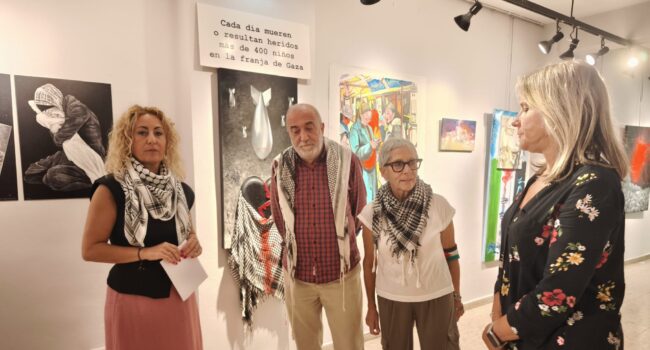 Inauguración exposición “Arte asturiano contra el genocidio palestino” en La Pola, Lena