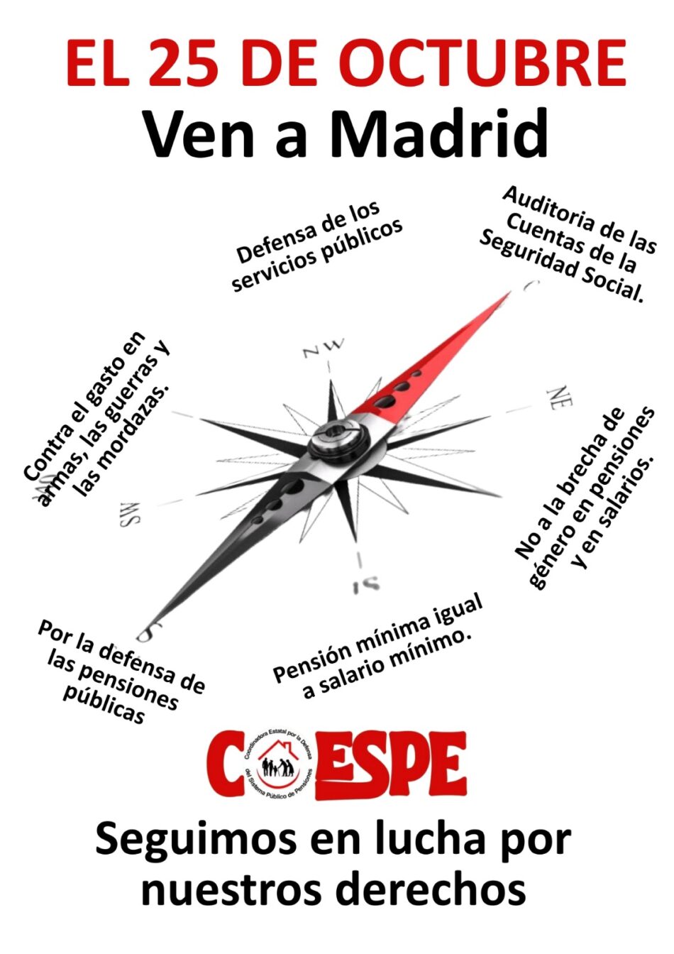 COESPE llama a una gran manifestación en Madrid para exigir la auditoría pública de la Seguridad Social