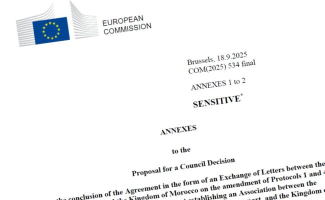 La Comisión Europea impulsa un acuerdo comercial UE-Marruecos, ignorando procesos democráticos y al pueblo saharaui