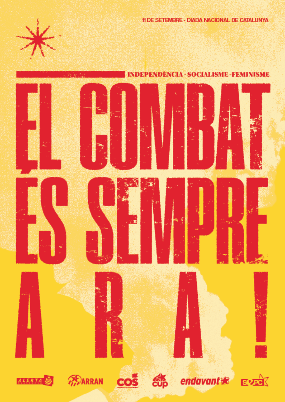 L’Esquerra Independentista crida a mobilitzar-se aquest 11 de Setembre sota el lema “El combat és sempre ara”