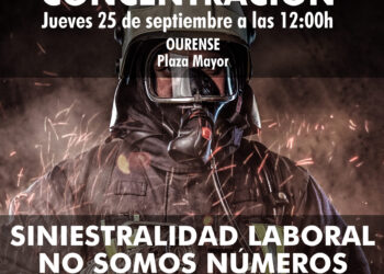 CGT se moviliza en Ourense para denunciar la siniestralidad laboral