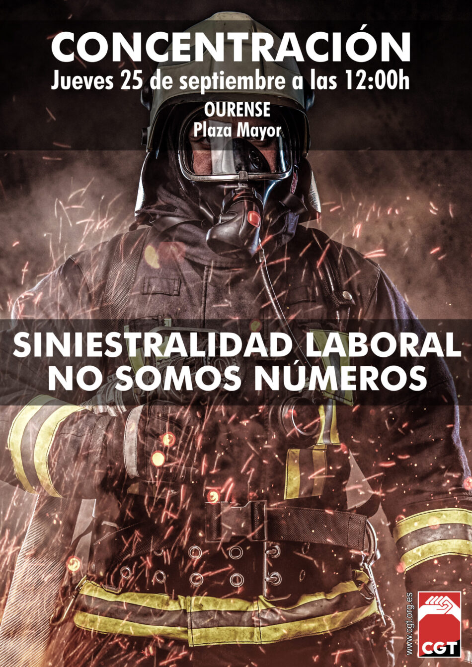CGT se moviliza en Ourense para denunciar la siniestralidad laboral