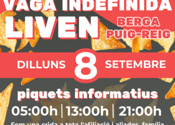CGT convoca vaga indefinida a Liven, l’empresa més gran del Berguedà