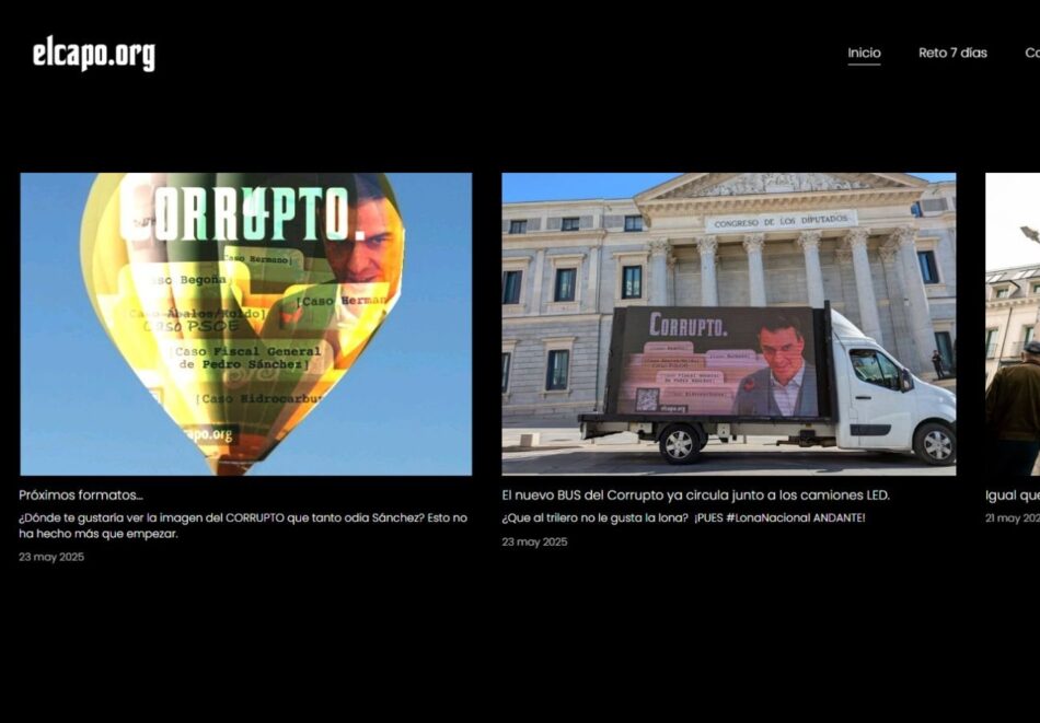 FACUA denuncia al negocio que llama «corrupto» a Pedro Sánchez por vulnerar las leyes de comercio electrónico, consumo y protección de datos