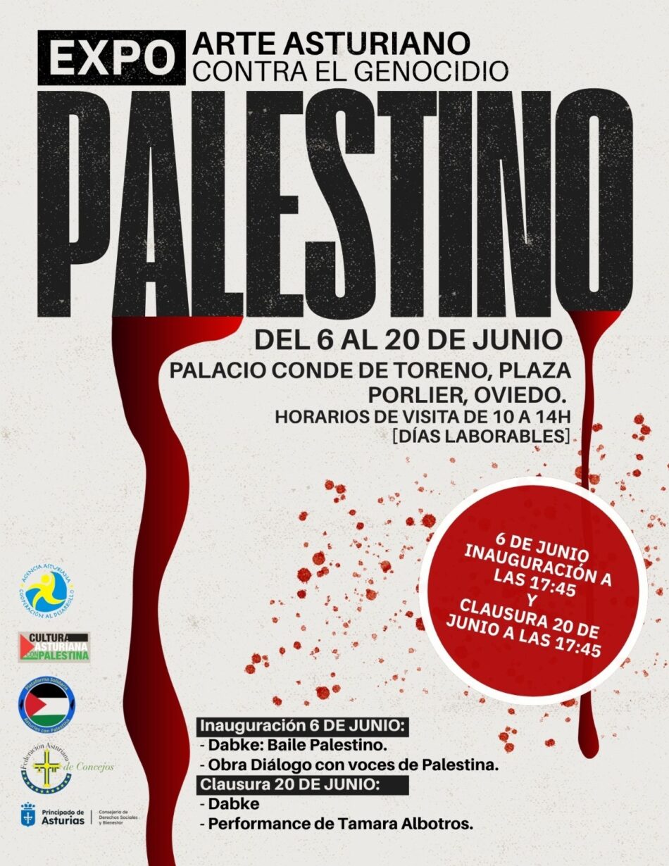 Inauguración exposición “Arte asturiano contra el genocidio palestino” en Noreña