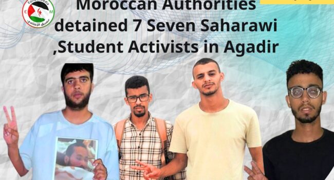 Marruecos detiene a siete estudiantes activistas saharauis en Agadir
