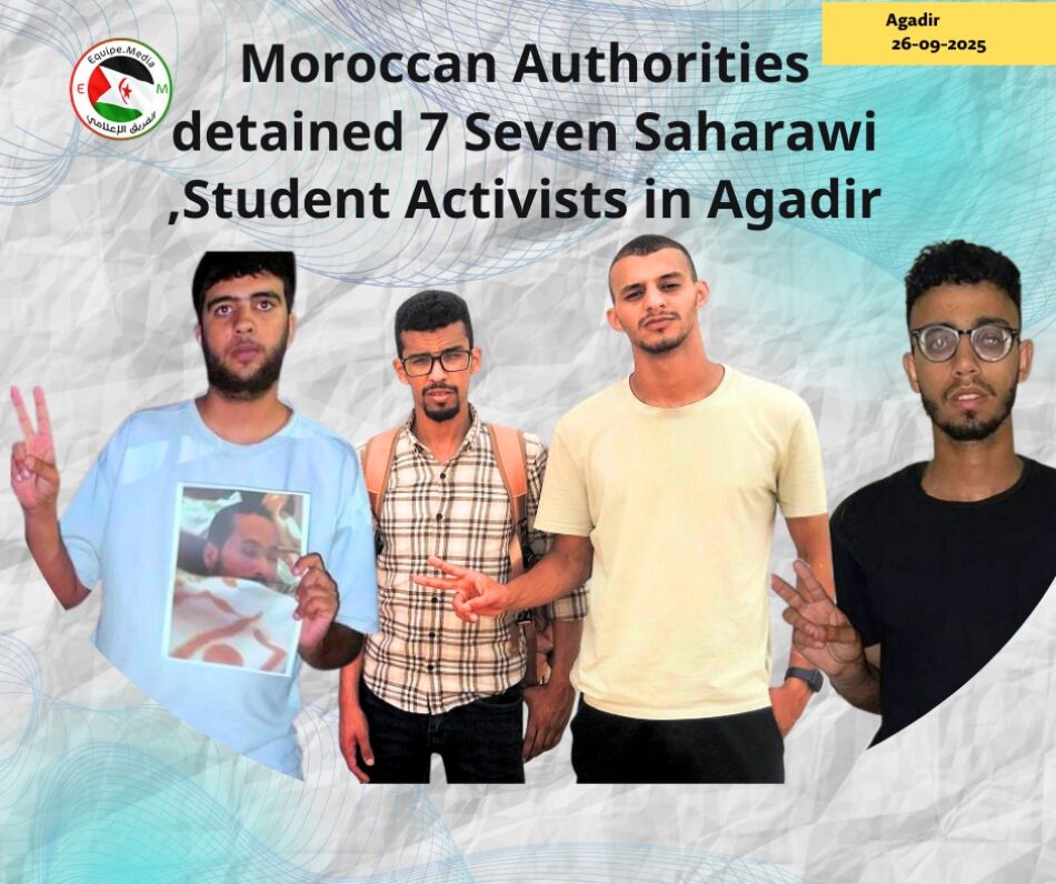 Marruecos detiene a siete estudiantes activistas saharauis en Agadir