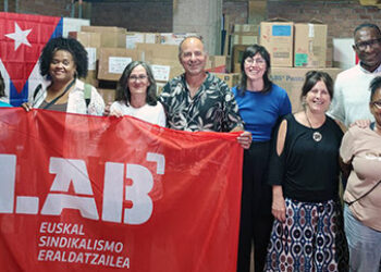 Sindicato vasco LAB abre sus 22 sedes para recoger material higiénico-sanitario con destino a Cuba: campaña hasta el 15 de octubre
