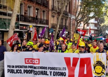 FSC-CCOO se suma a la manifestación de los colectivos de prevención y extinción de incendios forestales en Madrid