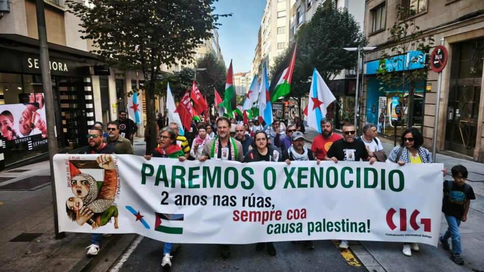 A clase traballadora galega para polos dereitos do pobo palestino e a fin da ocupación ilegal