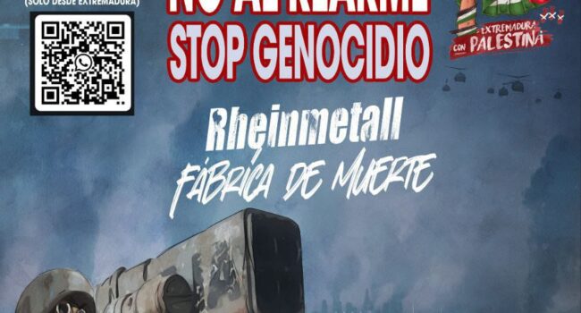 Convocan una nueva marcha contra Rheinmetall por su implicación en el genocidio de Gaza