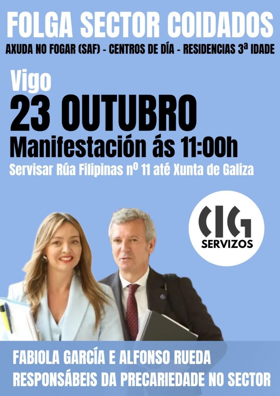 Convocadas dúas novas xornadas de folga nas residencias de maiores e centros de día privados e nos SAF
