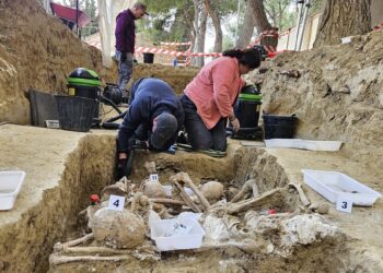 Las labores de exhumación concluyen en dos fosas de Ejea