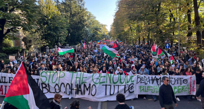 Más de dos millones de italianos salen a las calles por el pueblo palestino