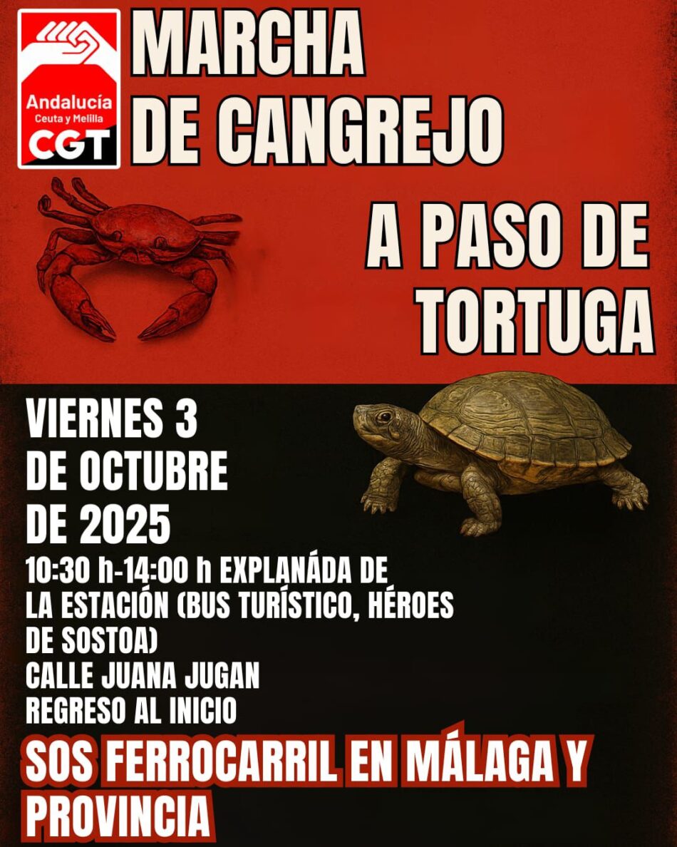 Málaga gritará desesperada por la situación del ferrocarril en la provincia