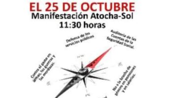 Manifestación el 25 de octubre de Atocha a Sol