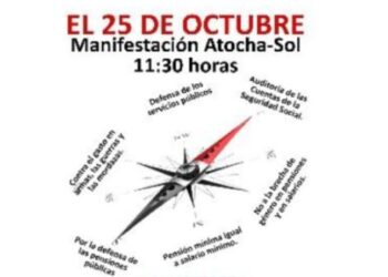 Manifestación el 25 de octubre de Atocha a Sol