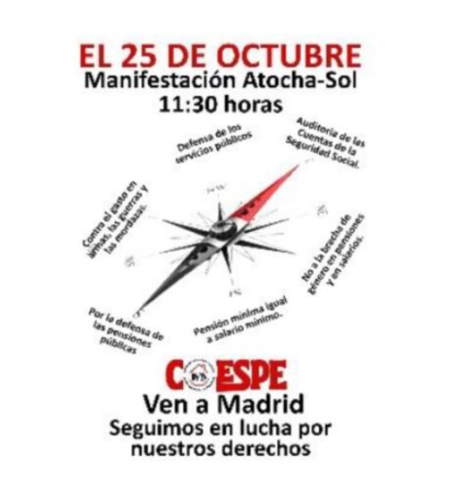 Manifestación el 25 de octubre de Atocha a Sol