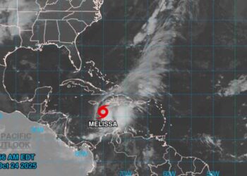 La Tormenta Melissa registra un ligero incremento en intensidad sobre mar Caribe