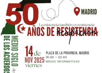 «50 años de resistencia»: Jornadas y concentración por el Sahara Occidental ocupado, 14 y 15 de noviembre