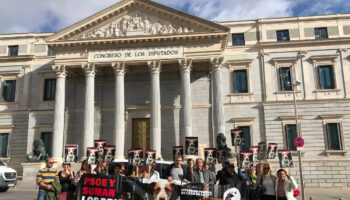 PACMA presenta la campaña “PSOE y Sumar los dejan atrás” para exigir la inclusión de los perros de caza en la Ley de Protección Animal