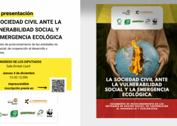 Organizaciones sociales y ecologistas celebran un acto para dar respuesta a la emergencia climática y a la vulnerabilidad social