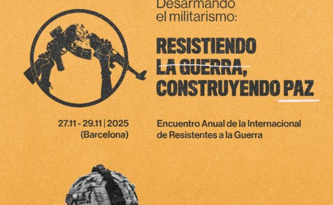 Barcelona acoge un encuentro de activistas antimilitaristas y objetores de conciencia de Palestina, Colombia, Rusia y otros territorios