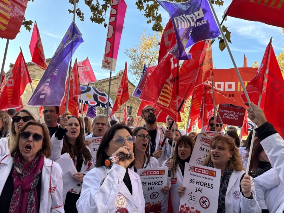 CCOO exige la implantación de las 35 horas «¡ya!» en la sanidad pública valenciana