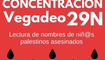 Actos de lectura de los nombres de niñ@s palestin@s, víctimas inocentes del genocidio perpetrado por Israel. Vegadeo y en 19 IES asturianos