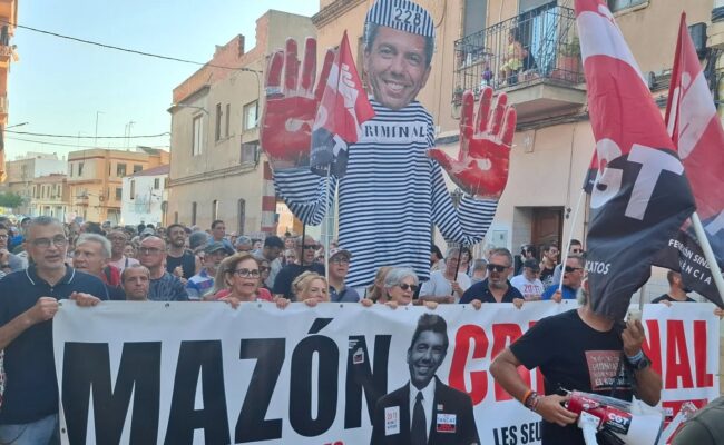 CGT del País Valenciano llama a seguir manifestándose pese a la dimisión de Carlos Mazón: «El Consell y sus socios también son responsables»