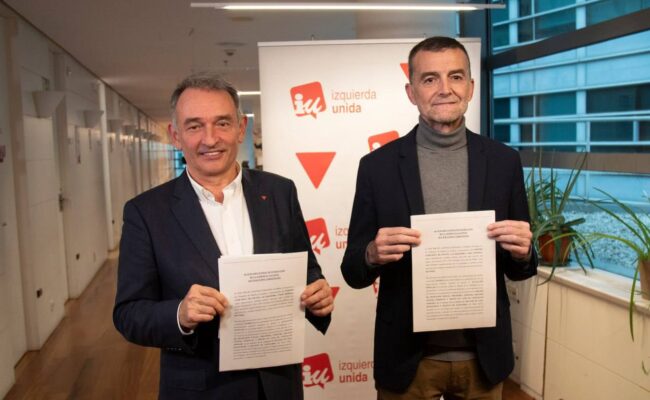 Maíllo y Santiago presentan la querella de IU y PCE contra altas autoridades civiles y militares del régimen israelí por su actuación criminal contra los españoles de la Global Sumud Flotilla