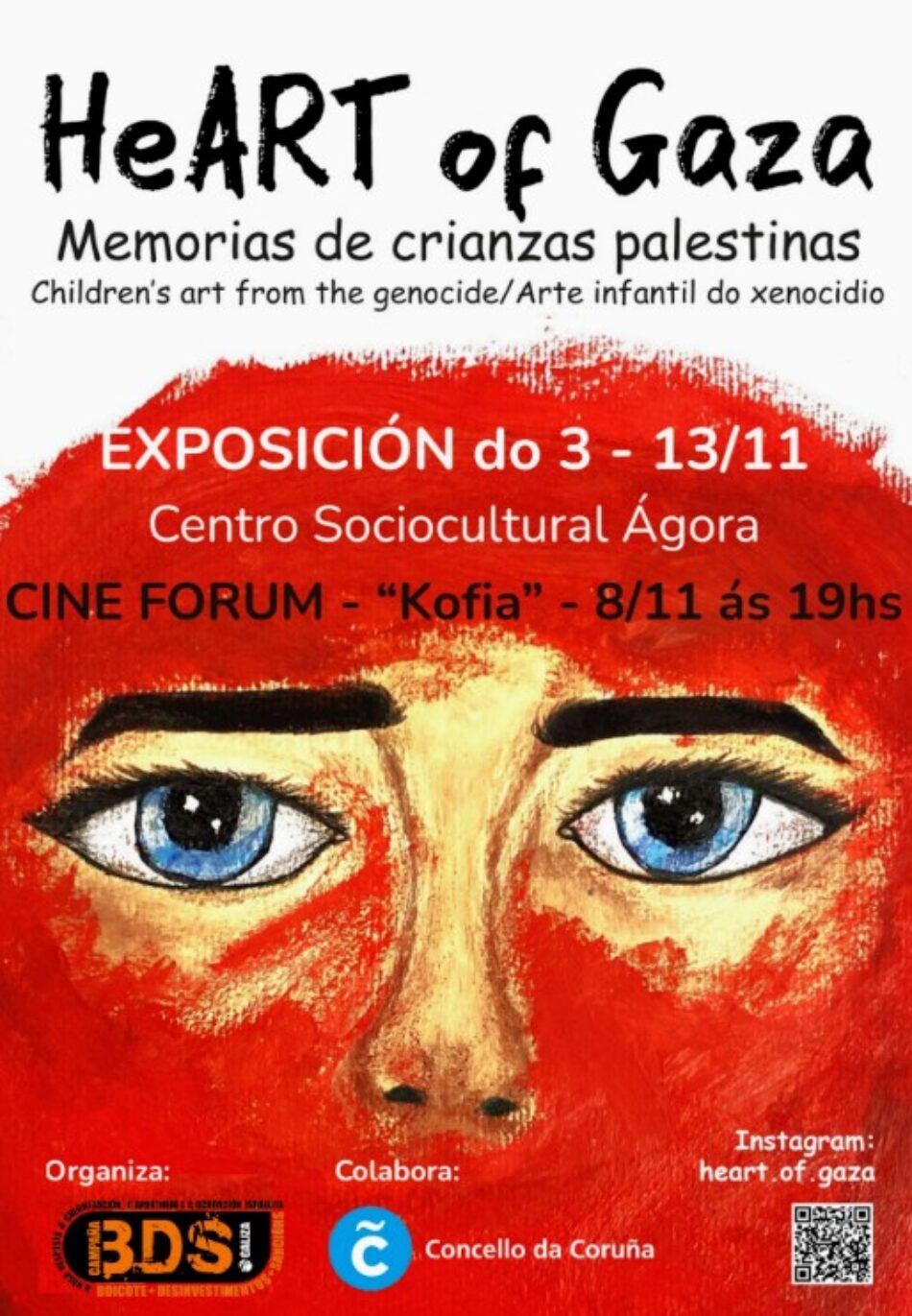 Exposición Heart of Gaza no Centro Ágora (Corunha)