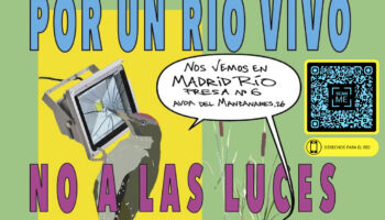 Colectivos vecinales y ecologistas denuncian el encendido de las luces en el cauce del río Manzanares