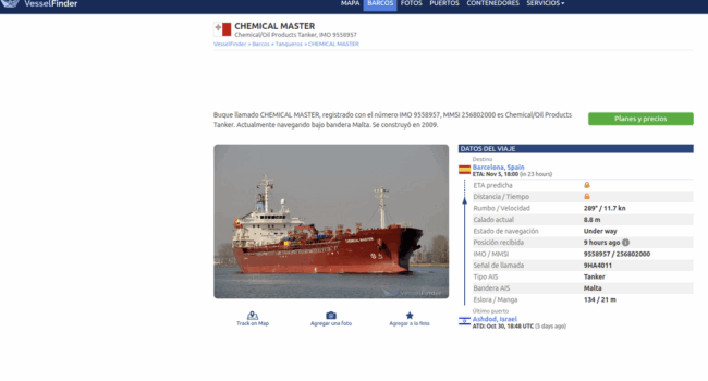 Un barco vinculado a empresas relacionadas con la explotación de territorios ocupados en Palestina atracará en los puertos de Barcelona y Cartagena esta semana