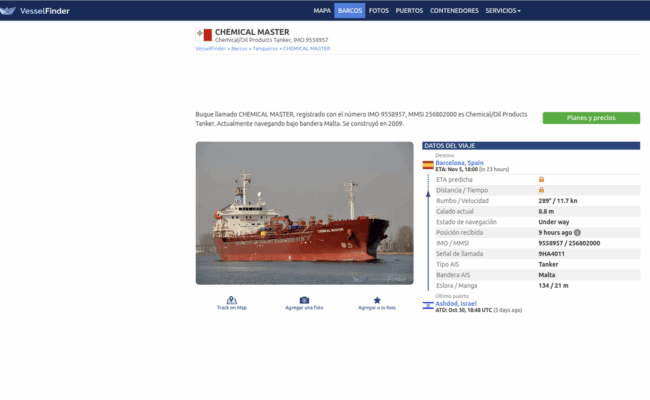 Un barco vinculado a empresas relacionadas con la explotación de territorios ocupados en Palestina atracará en los puertos de Barcelona y Cartagena esta semana