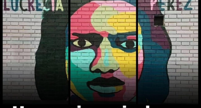 Ofrenda floral en memoria de Lucrecia Pérez en el 33º aniversario del crimen racista