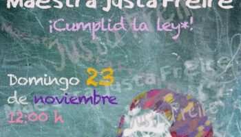 Nueva manifestación en Madrid en favor de la calle Maestra Justa Freire