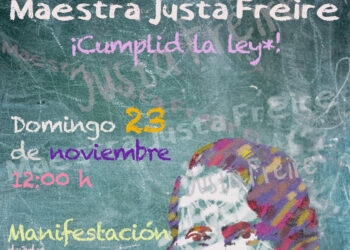 Nueva manifestación en Madrid en favor de la calle Maestra Justa Freire, el 23 de noviembre