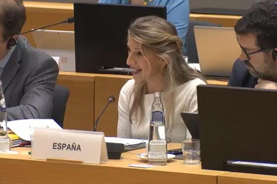 Yolanda Díaz advierte: “Estamos muy lejos de alcanzar una Europa Social”